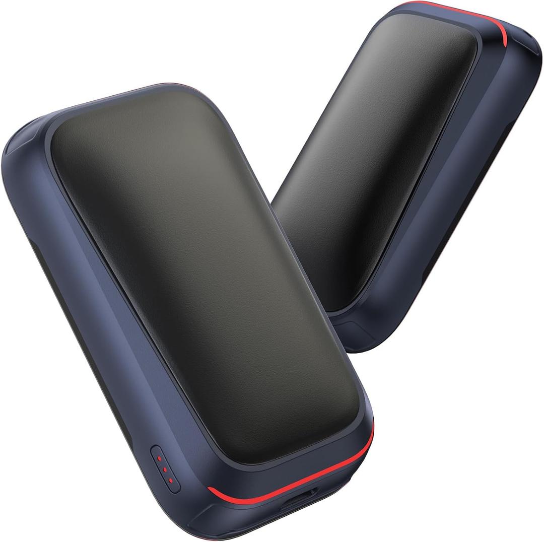 Gaiatop Electric Hand Warmers Rechargeable, Magnetic Pocket Hand Warmer 2-Pack, 3s Fast Heating, Fits in Gloves, Winter Sports Hunting Accessories, Valentines Day Gifts for Men Women (Navy Blue)