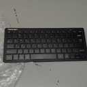 TECKNET 2.4G Wireless Keyboard - Mini Compact Keyboard with Media Hotkeys, 12-Month Battery Life, Compatible with PC, Desktop, Laptop, Smart TV - Black