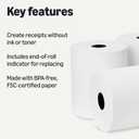 Amazon Basics Thermal Paper Receipt Rolls for POS, 3 1/8" x 230', BPA-Free, FSC Certified, White, 50 Rolls