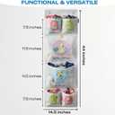 Room Hanging Storage Organizer, Fun & Colorful Storage & Organization for Clothes, Toys, & More. Wall & Door Attachable, Water-Resistant, Ideal for Kids' Room, Locker Kindergarten or Playroom (Gray) (Grey)