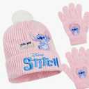 Disney Beanie Hat and Gloves Set for Girls & Teenagers, 6-14 Yrs, 2 Piece Set for Outdoor or Travel, Winter Gifts for Girls