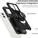 for Celero 5G SC Case with Screen Protector,Celero5g SC Phone Case Magnetic Ring Stand Military Grade Rugged Frosted PC Back Soft Silicone Shockproof Cover for Celero 5g SC Black