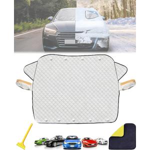 Somefune Windshield Cover - 2025 Upgraded Car Windshield Magnetic Snow Cover, All Weather Windshield Cover with Magnets, Universal Fit for Any Car (SUV)