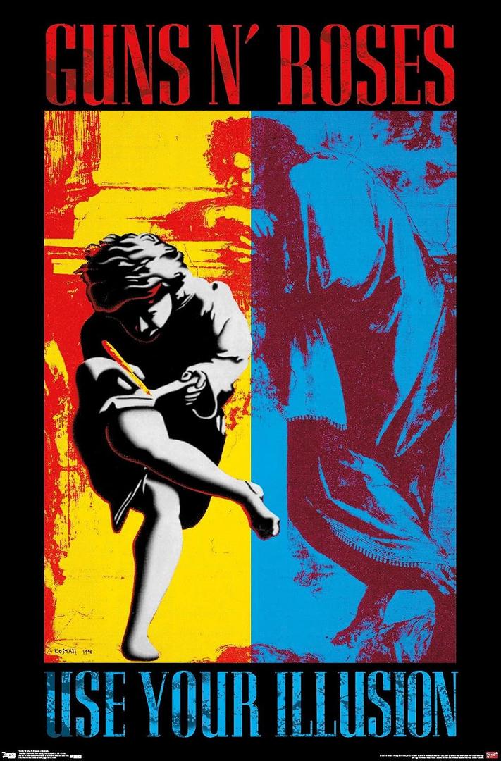 Trends International Guns N' Roses - Illusion Wall Poster, 14.725" x 22.375", Premium Unframed Version, 22.4"L x 14.7"W