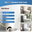 iFealClear Universal Metal Toilet Tank Flush Lever Replacement, Side Mount Toilet Handle Replacement Kit, Solid Brass Toilet Trip Lever Fits Most Toilets, Stainless Steel Chain, Brushed Nickel
