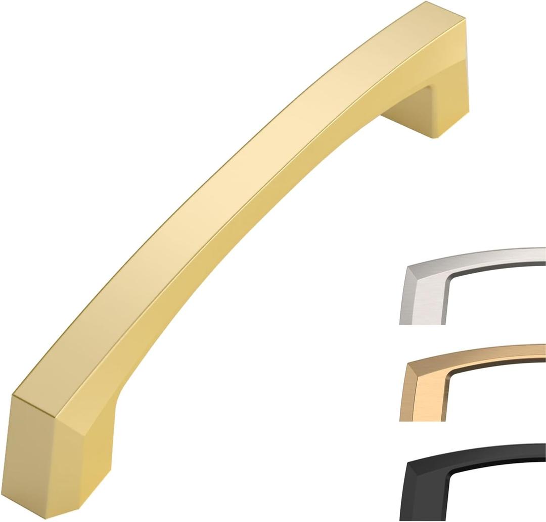 AOOTOCH 10 Pack 4 Inch Cabinet Handles - Gold Drawer Pulls & Kitchen Cabinet Hardware