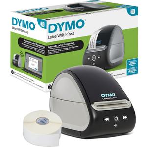 DYMO LabelWriter 550 Series Label Printer with Dymo-Branded Label Compatibility Automatic Recognition Low Waste Optimized Direct Thermal Printing and Plastic-Free Packaging
