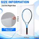 Wesiti Clear Tennis Racket Display Case Wall Mount, Clear Acrylic Tennis Racquet Display Holder for Signed Rackets, Sports Memorabilia Case