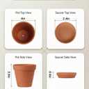 Riseuvo 4 Inch Terracotta Pots with Saucer – 6 Pack Small Clay Flower Pots with Drainage Hole for Succulents, Herbs, Indoor & Outdoor Plants, Wedding Favors