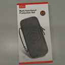 Switch 2 Accessory Bundle, 9-in-1 Protection Kit: Travel Carrying Case, Dockable Hard Shell, Silicone Grip Cover, 2 Tempered Glass Screen Protectors, 4 Thumb Grips for Switch 2 All-in-One Complete Set