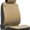 Car Front Seat Covers,Automotive Universal Waterproof Nylon Canvas Bucket Stitch Heavy Duty Semi Truck Driver Seat Cover for SUV, Trucks and Cars (Brown)