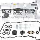 264-935 Upgrade Aluminum Engine Valve Cover Kit With Gasket, Bolts and Oil Cap Fit for 2007-2013 Bmw 125i 128i 130i 323i 325i 328i 328xi 525i 528i 528xi 530i X3 X5 Z4 L6 2.5l 3.0l Engine