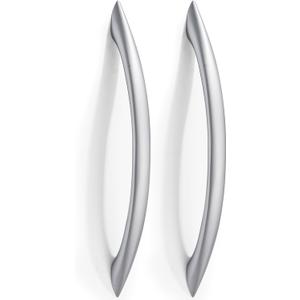 L&lonpa 30 Pack Matt Chrome Cabinet Handles-5 inch/128mm Screw Spacing Arch Drawer Pulls Hardware, Modern Style Cabinet Pulls for Kitchen Cabinets Cupboard Bedroom Bathroom Dresser