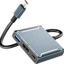 USB C to DisplayPort Multiport Adapter Dock, BolAAzuL 3-in-1 Type C Hub with 1xDP 1.4 + 1xUSB 2.0 + 1xPD Charging Port(Type C), 8K 60Hz/ 100W PD/DP ALT Mode Supported for Macboo pro, iPad pro, Monitor