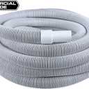 Poolmaster Commercial In-Ground Swimming Pool Vacuum Hose With Swivel Cuff, 1 1/2-Inch x 45-Foot