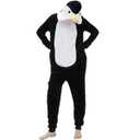SWEETXIN Adult Unisex Onesie Pajamas Halloween Christmas Cosplay Costume Suit for Women and Men (Black Penguin, XX-Large)