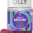 OLLY Keep it Moving Constipation Relief, Rhubarb, Prunes, Amla - Plum Berry Flavor - 30ct