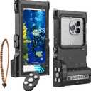 Universal Underwater Phone Diving Case with Bluetooth Controller, IP68 50FT Waterproof for iPhone 17 (Standard Only), iPhone 16/15/14/13/12/11 & Galaxy S24/S23/S22, Black (3RD Gen Pro)