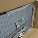 Large Checked Luggage 28 Inch Hard Shell Suitcases, Expandable Travel Luggage Lightweight Check In Luggage with Spinner Wheels Cup Holder Charger Built in, Silver