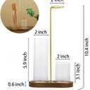 2 in 1 Incense Holder for Sticks, Anti-Ash Flying Incense Burne with Glass Ash Catcher and Incense Sticks Organizer for Meditation Yoga Spa Home Decor (Dark Base)