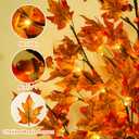 FastDeng 5Ft Fall Maple Tree Light Thanksgiving Decorations, 90 LED Warm White Dimmable Timing Artificial Fall Tree with 8 Flashing Modes for Home Indoor Outdoor Autumn Thanksgiving Harvest Decor