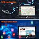4+64G Android 15 Car Stereo with Wireless Carplay & Android Auto - 10 Inch Touchscreen Radio with EQ/DSP/5G WiFi/GPS Navigation/SWC + AHD Rear Camera