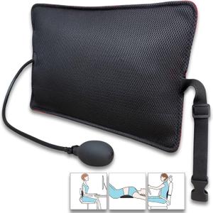 Inflatable Lumbar Support Pillow for Office Chair and Car Seat, Back Support Cushion with Air Pump for Reducing Lower Back Pain
