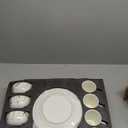Modern Porcelain 16 Piece White and Gold Dinnerware Set,Plates and Bowls Set,Dish Set for 4,White Dinnerware Set,Dinner Sets with Dinner Plates.
