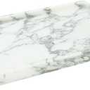Real Luxurious Natural Marble Vanity Tray Genuine Marble Storage Tray for Home Decor Stone Tray for Bathroom/Kitchen/Vanity/Dresser NonResin/(arabescato)