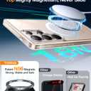TORRAS Magnetic Shockproof for Samsung Galaxy S25 Ultra Case, [Fit for MagSafe][4X Military Grade Protection][Anti-Yellowing] Magnetic Slim Clear Case for Samsung S25 Ultra Case, Diamond Clear
