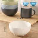 HASENSE Ceramic Cereal Bowls Set of 4, 26 OZ Soup Bowls, Embossed Stoneware Porcelain Bowls for Cereal, Soup, Oatmeal, Salad, Noodles & Rice, Microwave & Dishwasher Safe, Multi-Color