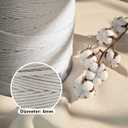 Macrame Cotton Cord 4mm x 547yds, ZUEXT Natural Handmade Beige White Braided Cords 4 Strands Knitted Rope String for Craft Wall Hanging Weaving Tapestry Dream Catchers Hanger DIY Gift (500m)
