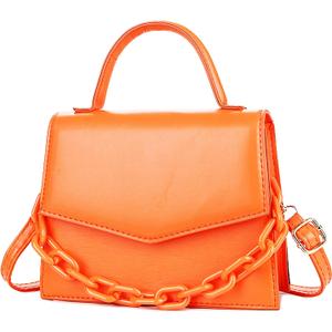 BIBDOO Mini Purses for Women Small Handbag Cute Crossbody Bag (Orange)