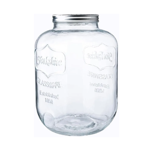 X-Large Glass Jar With Mouth Canning Jar Kitchen Storage Jar Cookie Candy Penny Jar with Stainless Steel Screw Lid