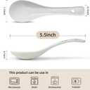 12 Pieces Japanese Retro Ceramics Soup Spoons Japanese Style Rice Spoon Flatware Asian Chinese Serving Spoons Appetizers Tableware Meal Partner for Salad Ramen Noodles Wonton