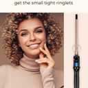 Small Curling Iron 3/8 Inch, Thin Curling Wand for Short Hair, 9mm Long Barrel Ceramic Hair Curling Iron