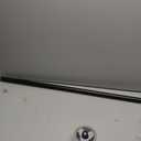 Swing Arm Curtain Rod, Black, 35.4'' Long, 1.1'' Diameter Pole, Rotate about 180 degrees, Detachable Ball Finial, 1 Piece