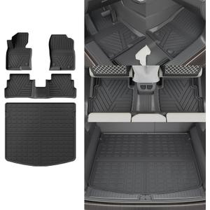 Floor Mats Compatible with 2023 2024 2025 Mazda CX5 Trunk Mat Cargo Liner TPE All Weather Rear Trunk Liner Protector 2024 CX-5 Accessories (Trunk Mat+Floor Mats)