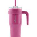 40oz Slim Cold1 Tumbler - Straw, Lid & Handle. Insulated Stainless Steel, Blossom Pink - DISHWASHER SAFE & BPA-FREE - Easy Clean & Durable, Secure Handle For All-day Use