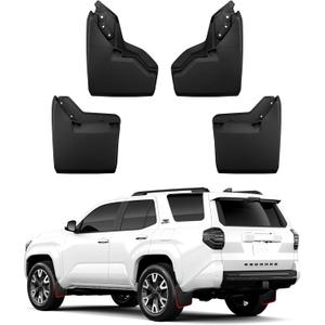 Ecarzo Mud Flaps for Toyota 4Runner 2025 2026 Custom Fit Front & Rear Splash Guards 6th Gen 4Runner Wheel Fender Protectors Durable PP+TPE Mudguards for Mud Snow Gravel (NOT for TRD PRO, Trailhunter)