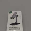 OCYCLONE Phone Stand, Adjustable Height and Angle Foldable Cell Phone Stand Holder for Desk, Taller iPhone Stand Compatible with 4.7"-13" Smartphones iPad Tablet, Black