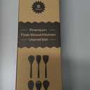 Riveira's 6-Piece Kitchen Essentials - Wooden Spoons for Cooking and Comprehensive Cooking Utensils Set (Light Teak)