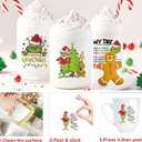 Christmas Face Decal Stickers for Crafts Small Vinyl Faces Eyes Pitcher Rub on Transfers UV Decals for Ornaments Glass Drinking Cups Wood Bowl Decorations Balls Party Supplies (hand30)