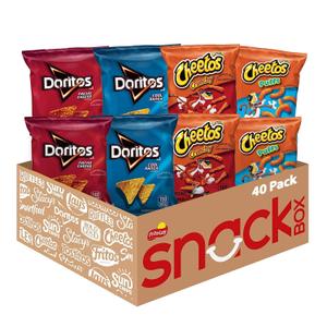 Frito Lay Doritos & Cheetos Mix Variety Pack, (Pack of 40), BB Date: 08/12/2025