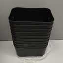 ORGIDOL 10 Pack Black Plastic Storage Bins, Storage Container for Organizing, Storage Boxes with Handle for Shelves, Cute Organizer Bins for Craft, Snacks, Pantry, Cabinet, 9.69x6.7x5.7 inch