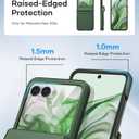 ATATOO for Motorola Razr 2024 Case, Built-in Card Holder (Store 3 Cards) & Hinge Protection & HD Screen Protector, Military Grade Protection, Sturdy Durable Wallet Phone Case for Moto Razr 2024, Green