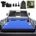 Camping Pickup Truck Bed Air Mattress Thicken Sleeping Pad for 5.5-5.8Ft Full-Size Short Truck Beds Outdoor Camping Car Travel(Navy Blue)