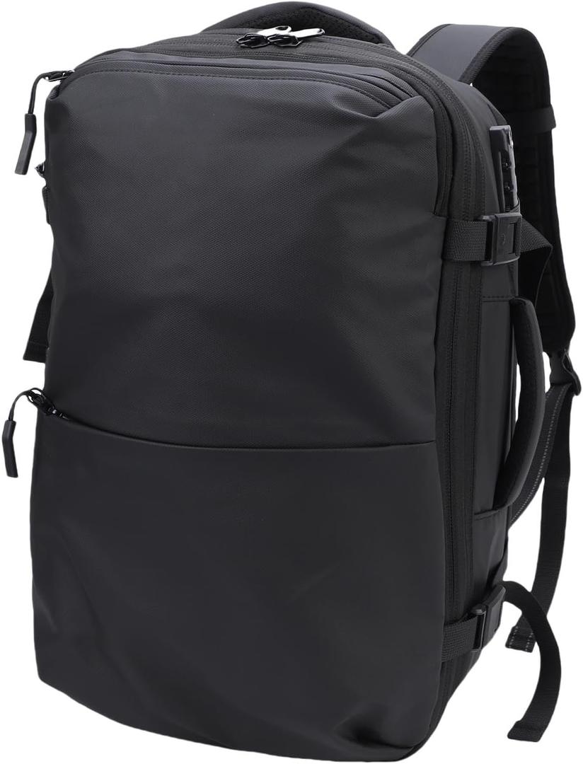 Vacuum Travel Backpack, 32 to 40L Water Proof Wet and Dry Separation Expandable Laptop Backpack Fits 15.6 Inch Computer with Password Lock Pump