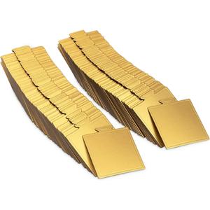 Sparkle and Bash Mini Gold Foil Cake Boards, Square Dessert Display (3.5 in, 200 Pack) - Cake Board