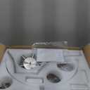 Brushed Nickel Chandeliers for Dining Room, Rustic Farmhouse Crystal Chandelier with Round Metal Shade, Modern 6-Light Large Light Fixture for Hallway, Bedroom, Foyer